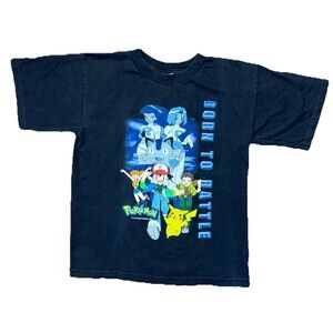 Vintage 2000 Pokémon Born to Battle Team Rocket T-Shirt Youth Large 90s Nintendo